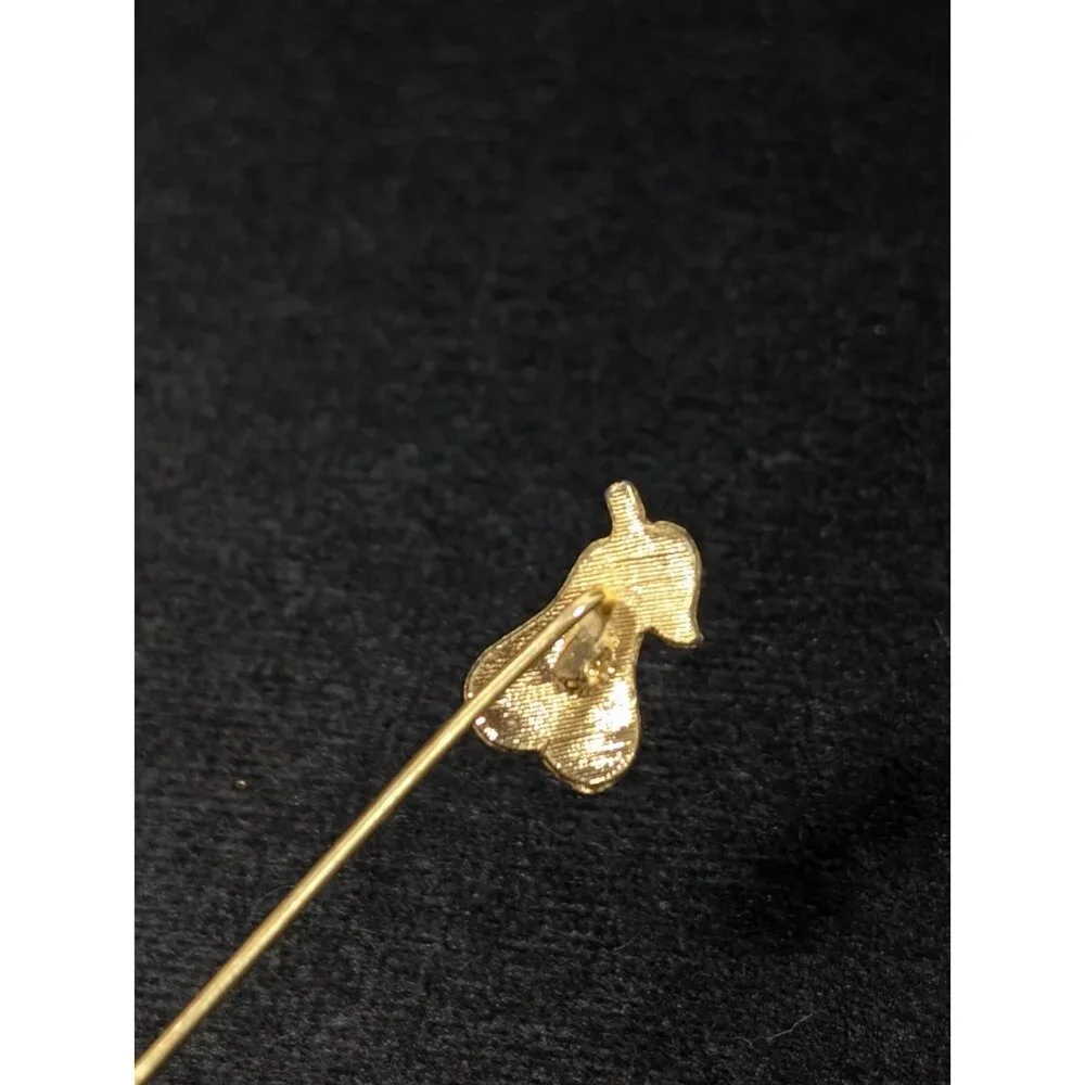 Vintage‎ Gold Tone Fruit Salad Pear  Stick Pin